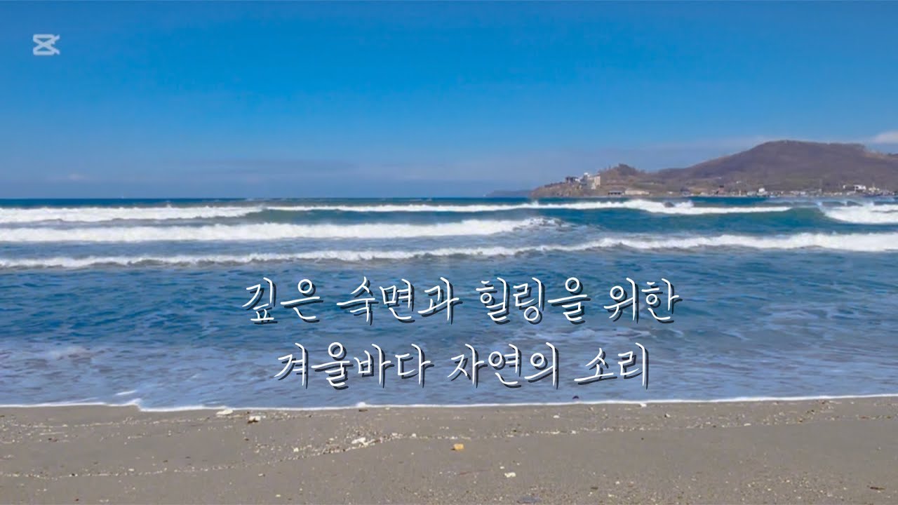 시원한 겨울 바다 파도 소리 3시간 🌊 잠 안 올 때 듣는 최고의 자연의 소리 [휴식, 이명치료효과, 명상, 치유, 힐링ASMR ](노이즈 캔슬링 효과)