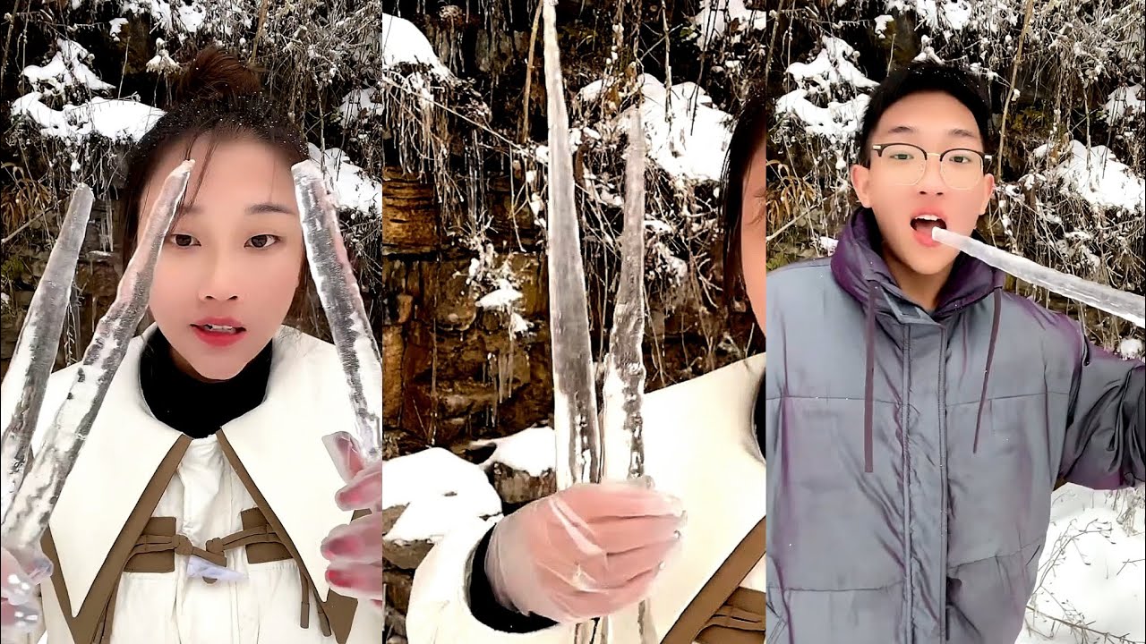 Lzm & brother / HARD ICE EATING / ICICLE ICE / SNOW ICE. ICE EATING