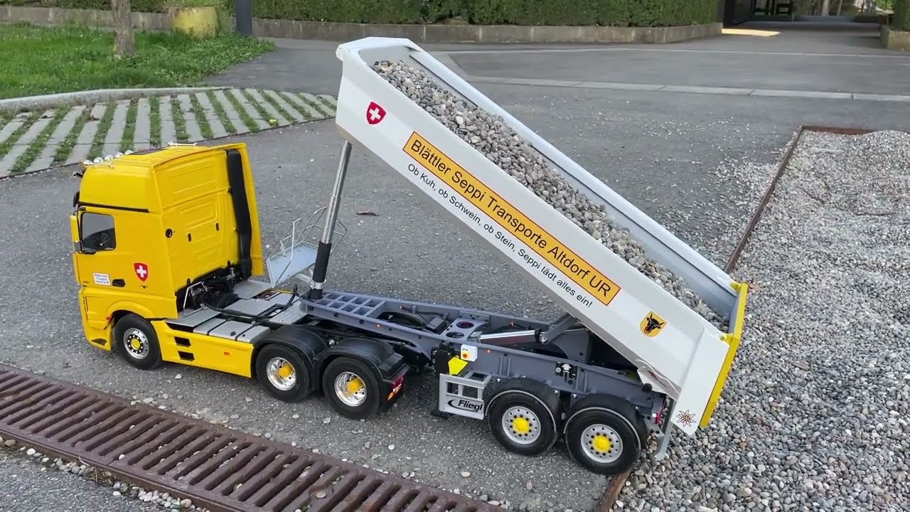 3D Printed 2 Axle Dump Trailer is finally running and available on Cults3D!