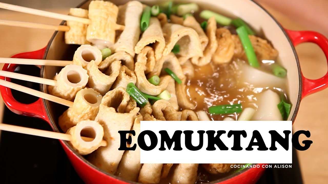La sopa de pasteles de pescado Coreano/Eomuk-Tang (어묵탕)/Muy delicioso y fresco/Te va a encantar!!