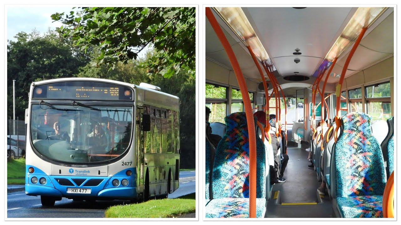 Ride on Translink Ulsterbus Wright Solar #2477 on route 98