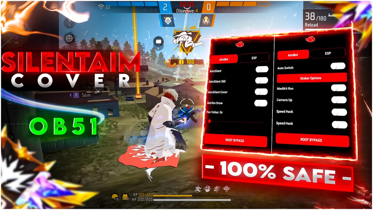 FREE FIRE PC PANEL OB51 💻  + SILENT AIM COVER INJECTOR | SPAWNKILL 100% ANTIBAN SAFE ✅