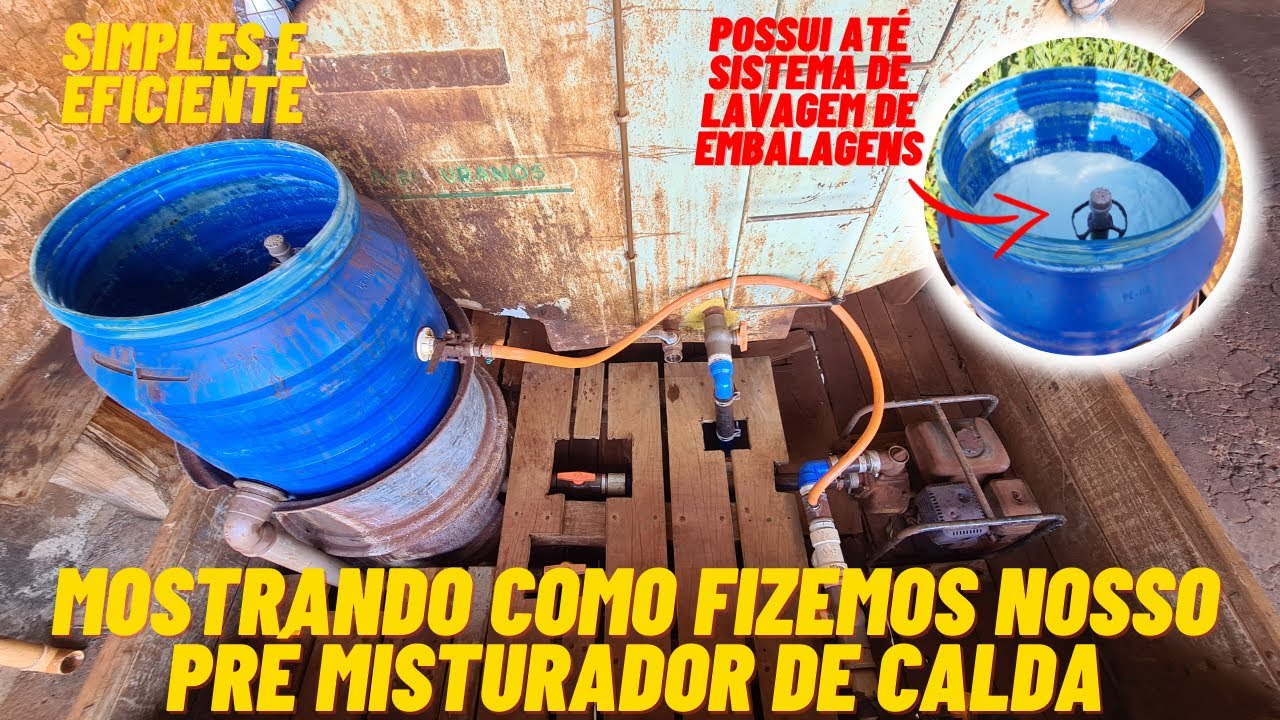 Sistema de pré misturador de calda CASEIRO para pulverização | MOSTRANDO EM DETALHES COMO FIZEMOS