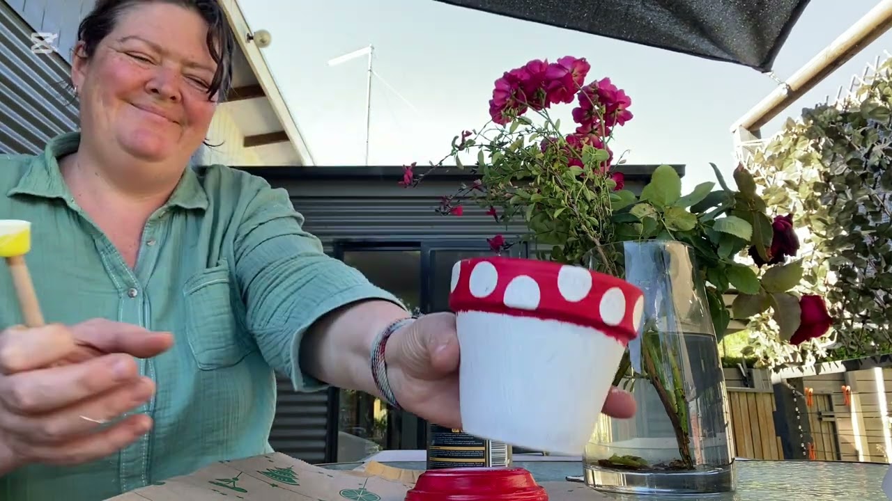 Finished the Mushroom Pot… And Planted a Succulent in It