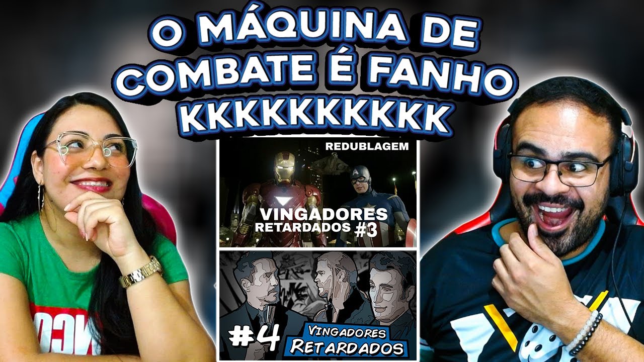 REACT Kuma Cômico | Vingadores Retardados 3 e 4 (Paródia Redublagem)