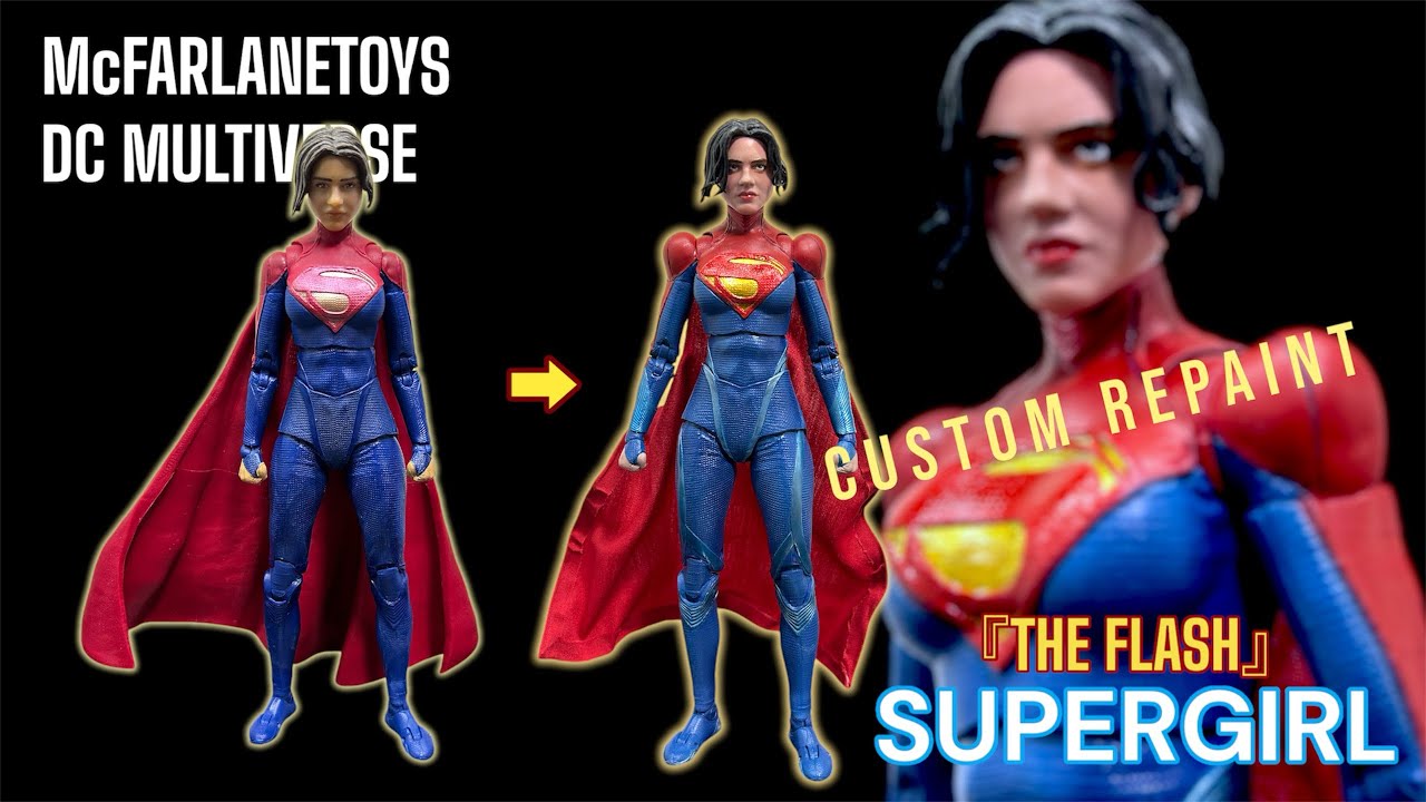 【McFARLANETOYS】DCマルチバース スーパーガール『ザ・フラッシュ』  フィギュア カスタムリペイント