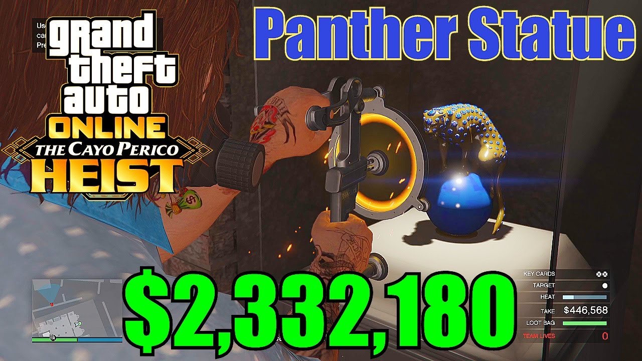 GTA 5 Online The Cayo Perico Heist (Gemstone Panther Statue) Solo Money Guide Vol.62
