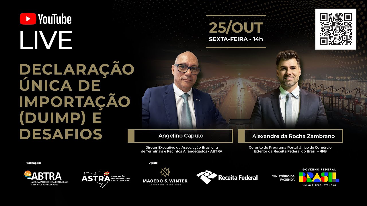 LIVE - DECLARAÇÃO ÚNICA DE IMPORTAÇÃO (DUIMP) E DESAFIOS