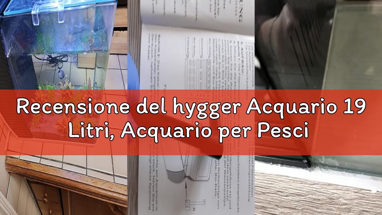 Recensione del hygger Acquario 19 Litri, Acquario per Pesci con 3.2W Luce Led, 5W Pompa Acqua, Scato