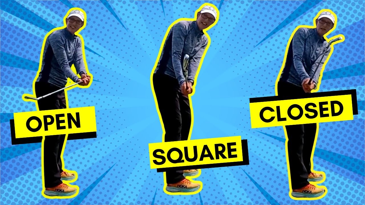 Closed, open, and square clubface on the takeaway