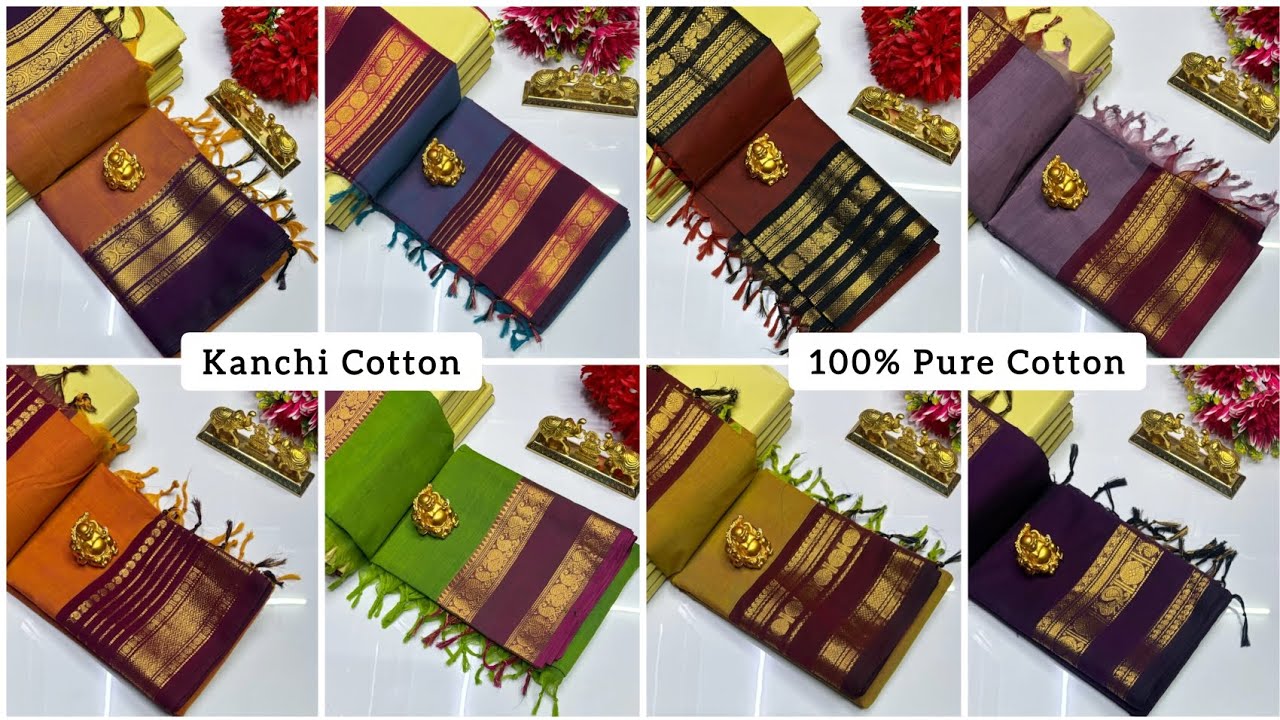 WhatsApp for Order: 9786192868 🍁 Kanji Cotton Saree Collection 🍁 Saree W Running Blouse 900+S 