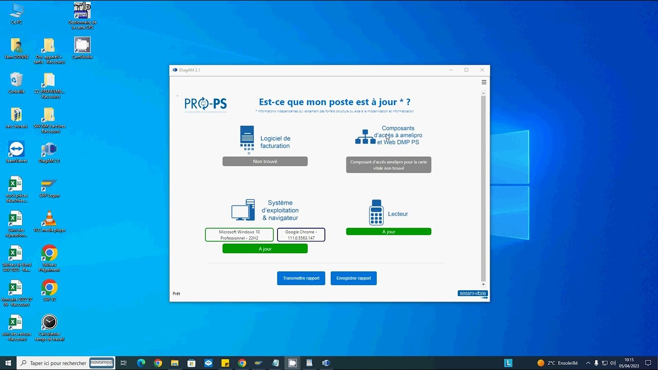 Diagnostic cartes cps & vitales