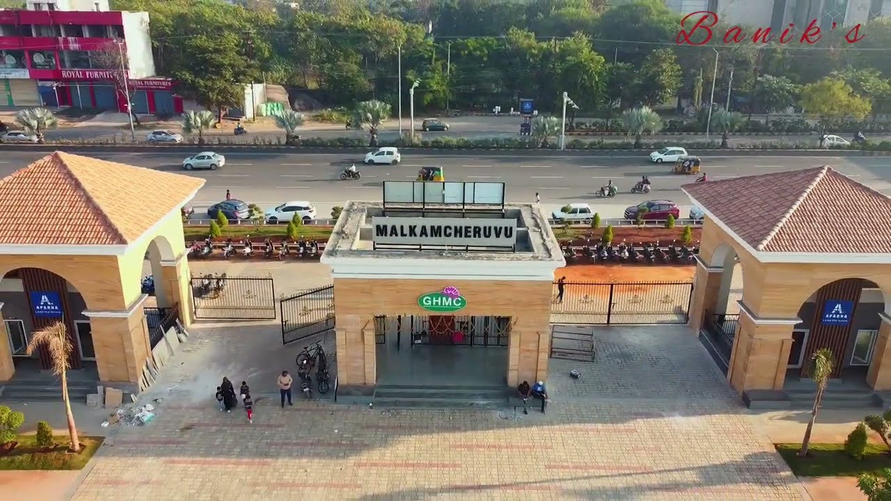 Malkam Cheruvu Lake Park | Arial View | New Hyderabad