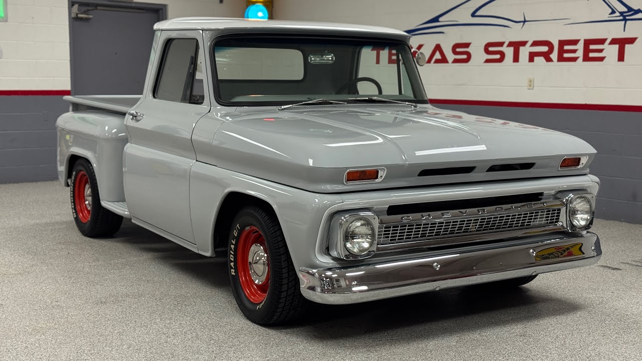 Chevrolet C10 1966 года выпуска, короткая платформа, боковые подножки, коробка передач 350/700R4 ...
