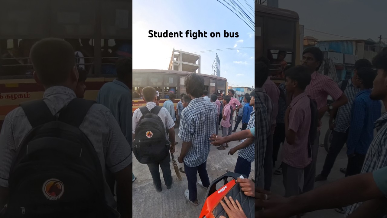 Chennai School student fight on MTC bus #tamilnadu #chennai #students #shorts #mrprorider