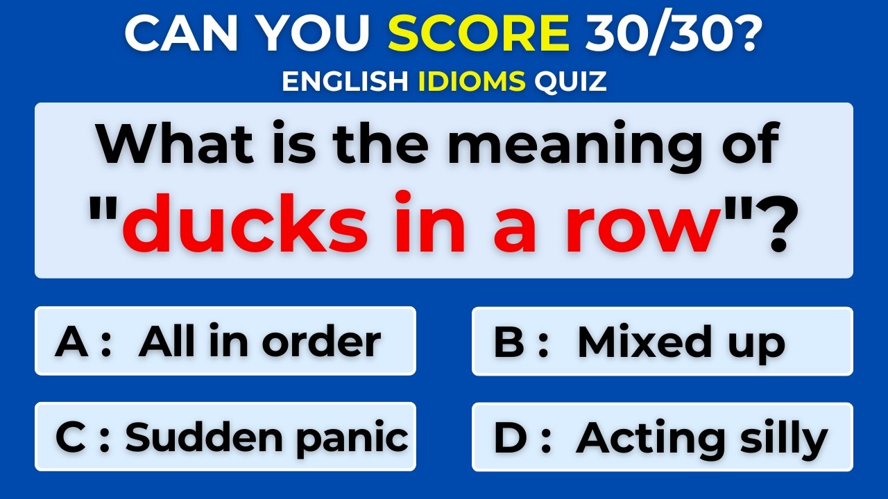 English Idioms Quiz | Can You Score 30/30? #Challenge 71