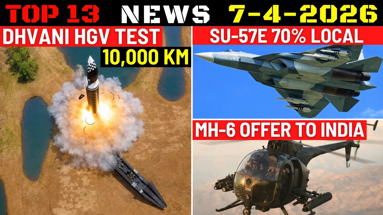 Indian Defence Updates : Dhvani HGV Test,Su-57 70% Local,MH-6 Little Bird Offer,300Km Suryastra Test