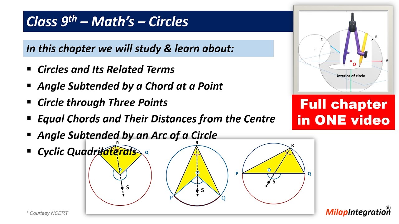 Circles | Chapter 10 | Class 9 | Maths | CBSE NCERT | Milap Integration