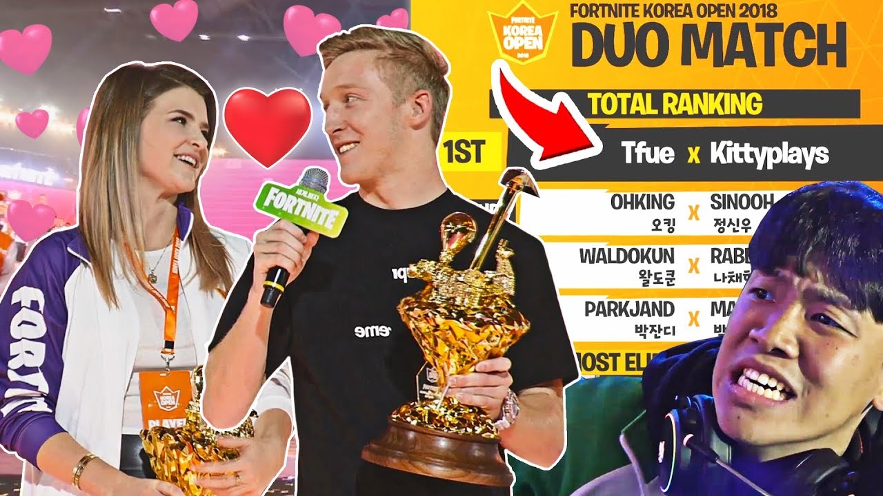 Tfue and KittyPlays WIN $1,000,000 South Korea DUOS Tournament! - Fortnite FUNNY Moments