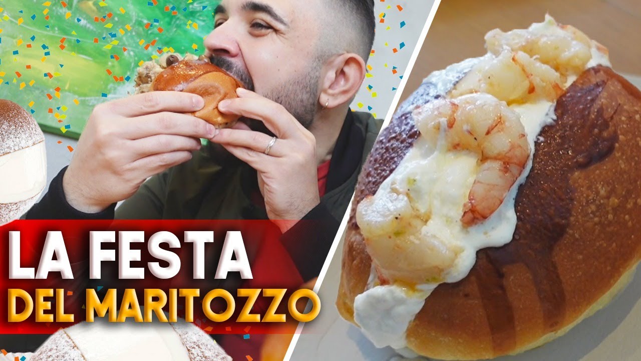 la Festa del MARITOZZO , Street Food a Roma! salato e dolce.