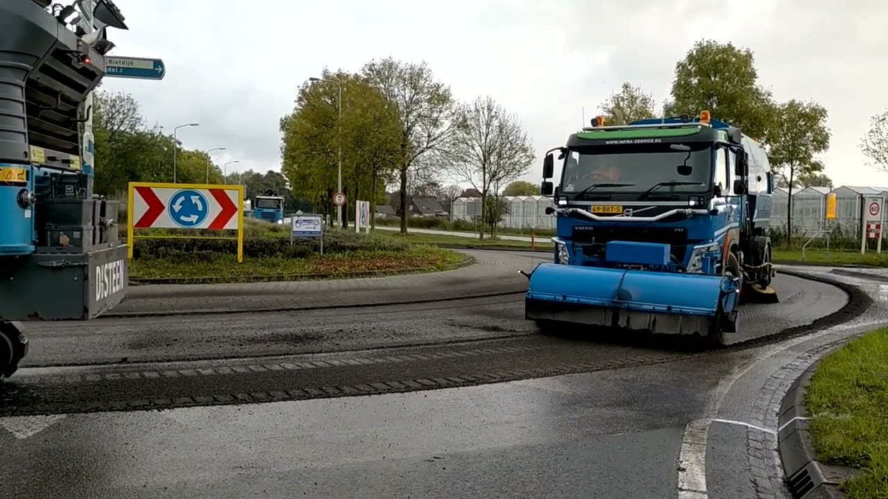 Asfalteren in Almkerk en Giessen in Braband