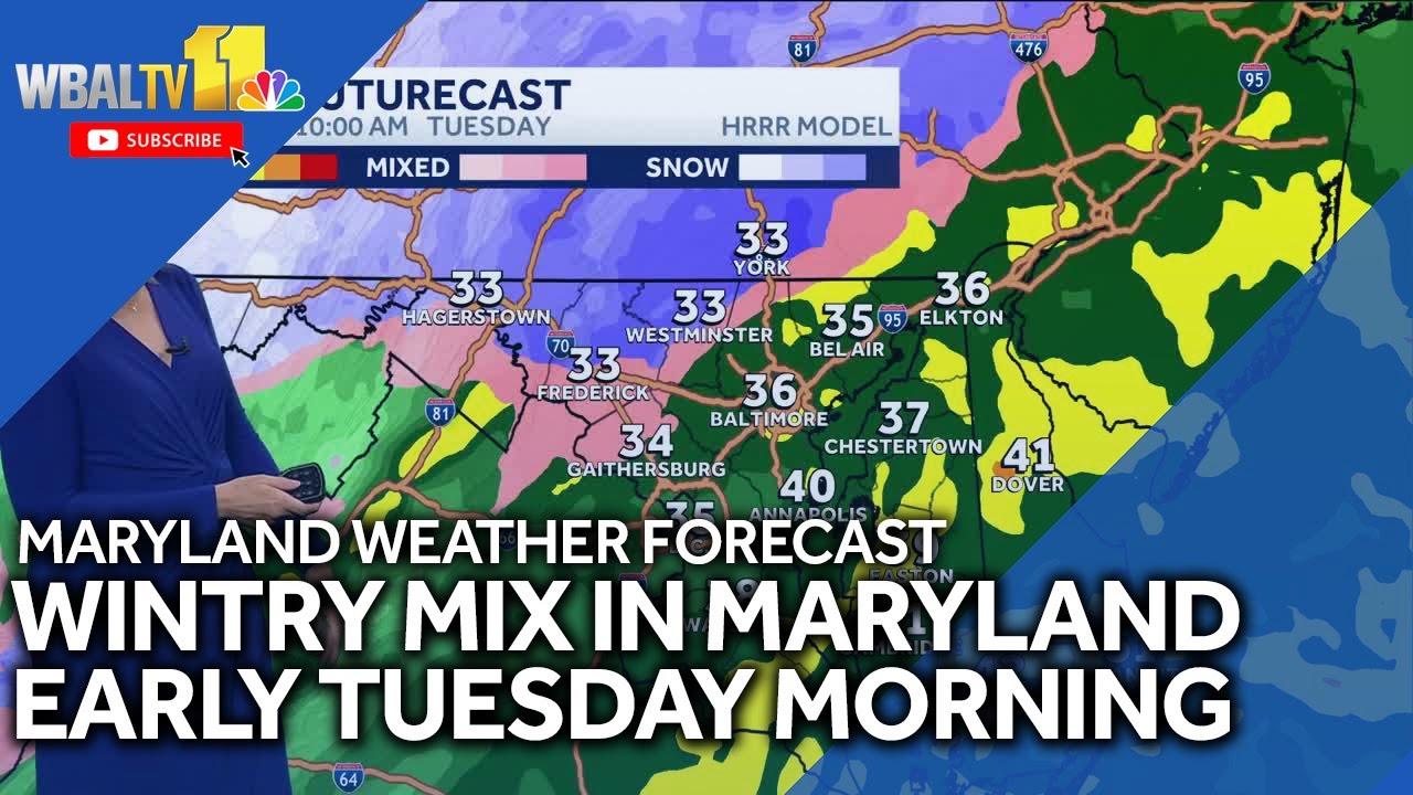 Maryland weather forecast: Wintry mix Tuesday morning changing to all rain