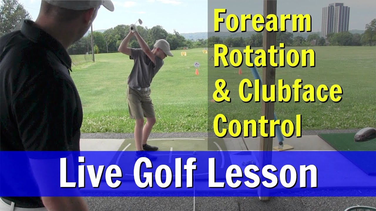 GOLF: Live Golf Lesson - Forearm Rotation And Clubface Control