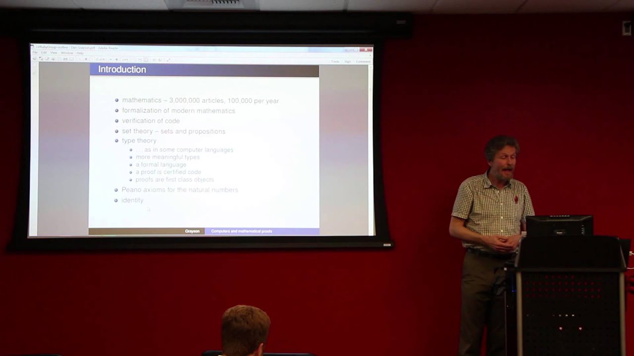 Computers and Mathematical Proofs - Daniel Grayson