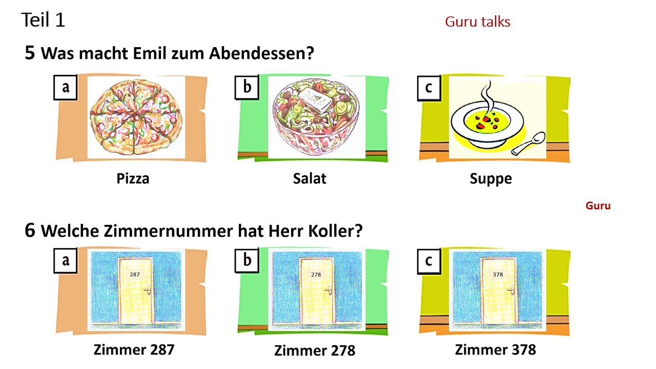 Start Deutsch A1 Hören, Lesen  Modelltest 2022 mit Lösung am Ende || Vid - 99