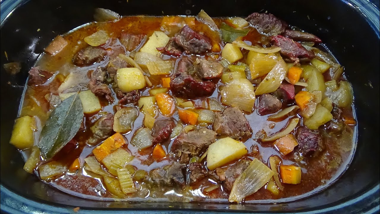 Smoked Beef Stew in the Slow Cooker