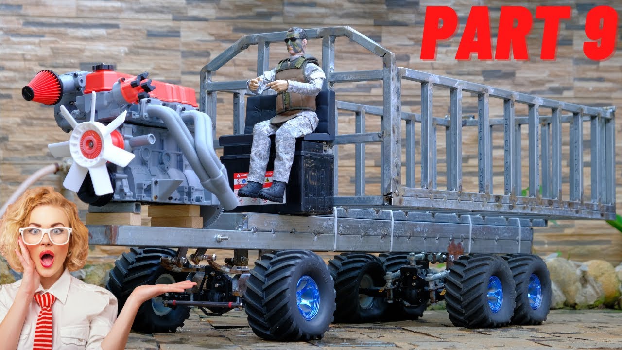DIY GIANT RC 6 WHEELS LOG TRUCK | 6WD 6X6 RC TRACTOR | PART 9 | MAKING DUMP BOX