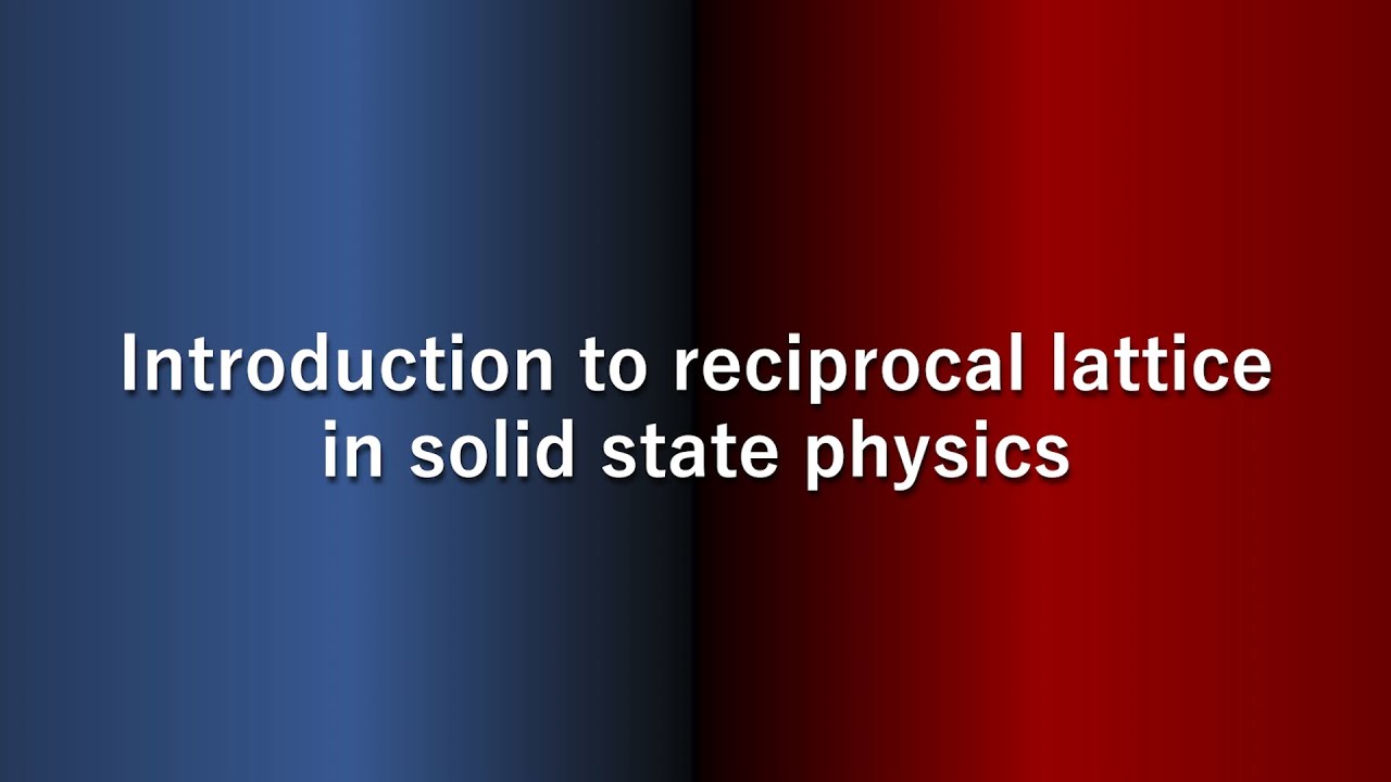 Introduction of reciprocal lattice in solid state physics