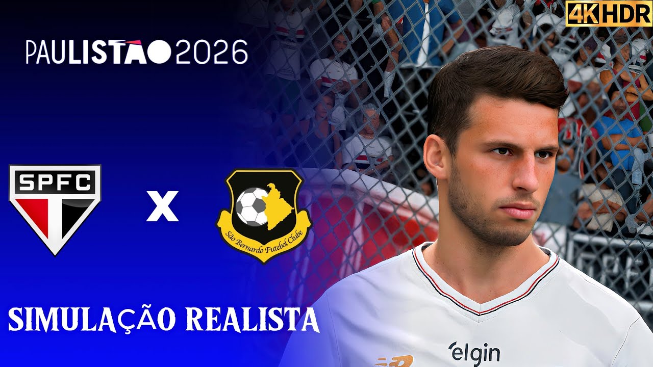 FC 26 - São Paulo vs São Bernardo | Paulistão 2026 | EA Sports FC 26 4K60FPS Simulação.