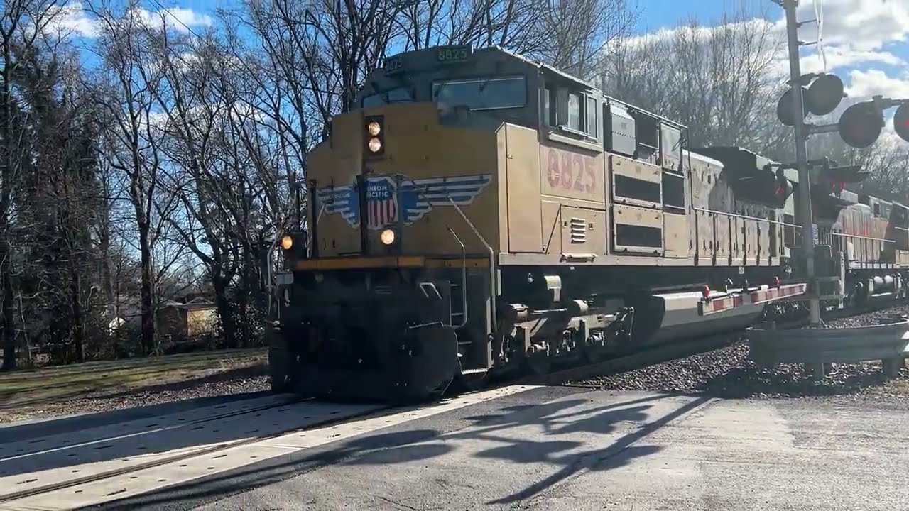 Coal Train tries the grade at Murphysboro Illinois with an ACE in lead. #trains #unionpacific #bnsf