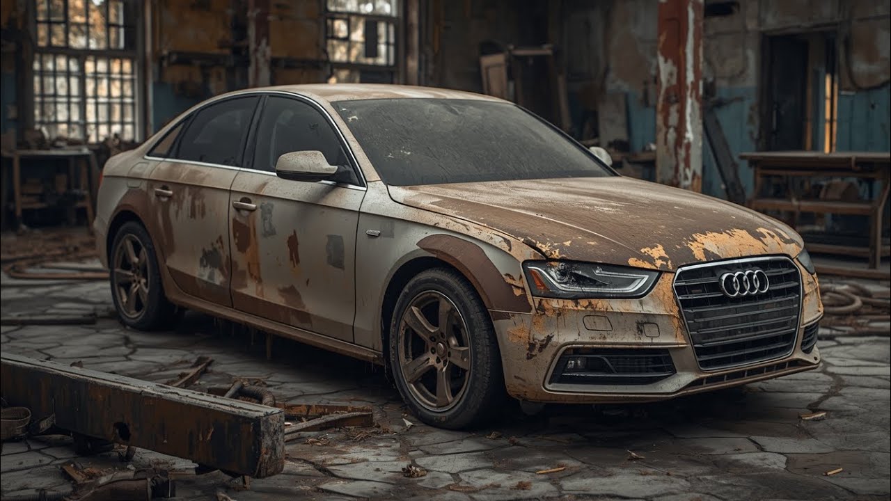 ASMR Car Restoration! 2012 Audi A4 Full Restoration from Burnt to New