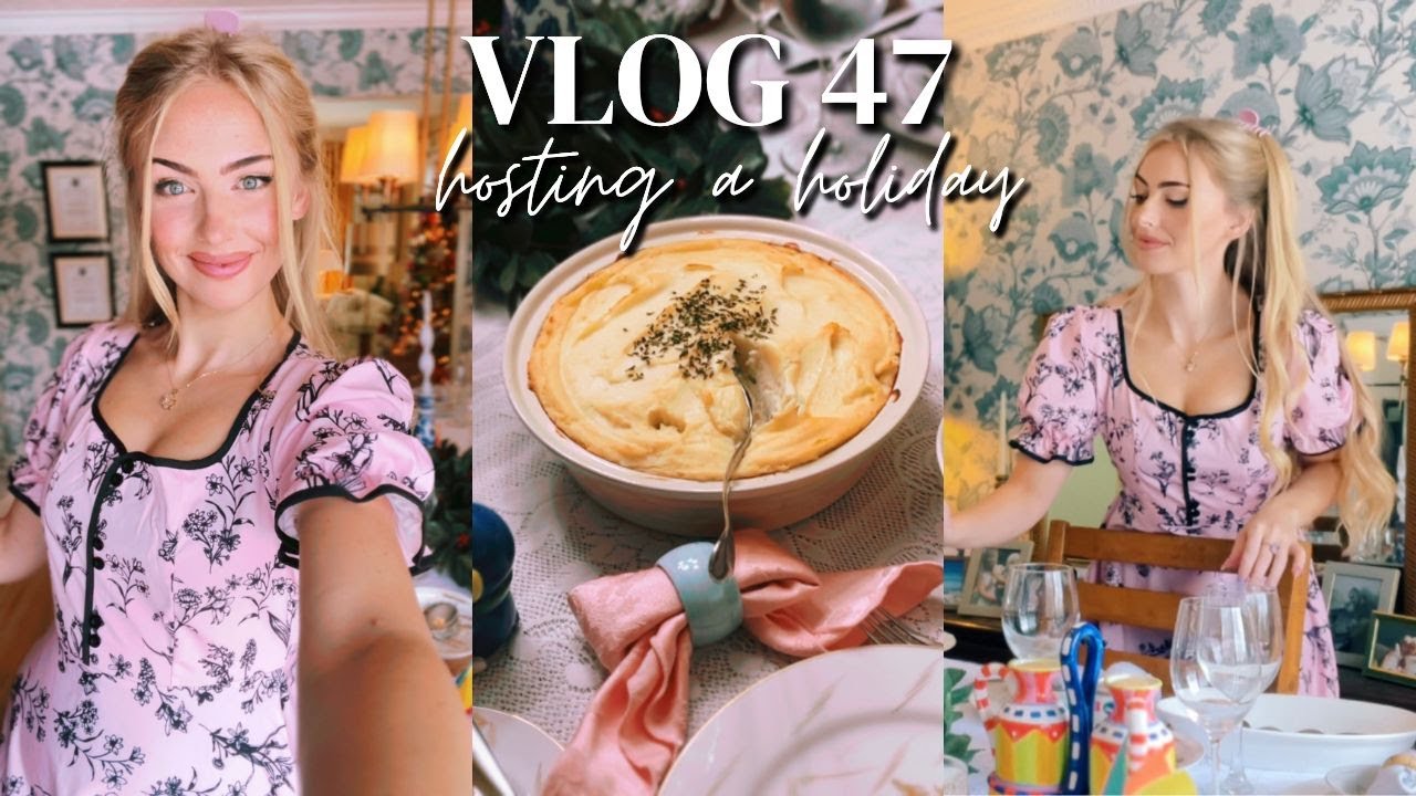 Hosting a Holiday! 🍾🎊🍽️ || Vlog No. 47 || Thanksgiving Prep, Grocery Haul, Hair Tutorial, & Cleaning