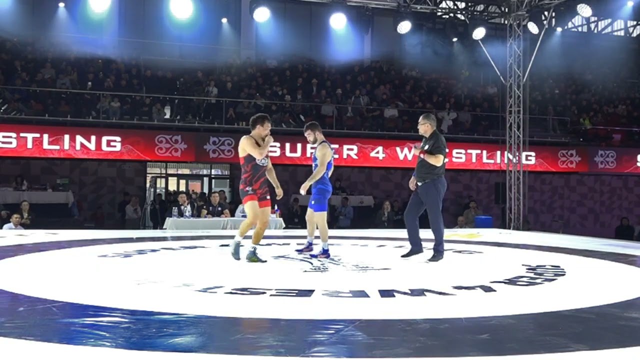 ВОЛЬНАЯ БОРЬБА. SUPER 4 WRESTLING. 74 кг 1\2 Орозобек Токтомамбетов (KGZ)-Давид Баев (RUS)