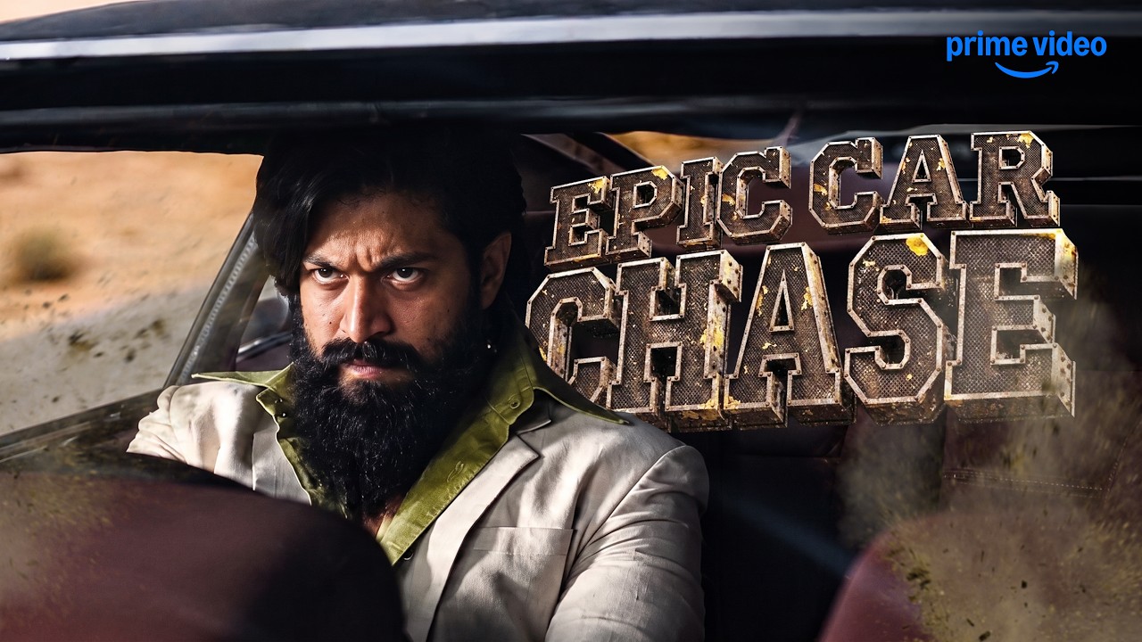 KGF Chapter 2 Epic Car Chase Scene 🔥 | Yash, Sanjay Dutt | Fight Scene | Prime Video India