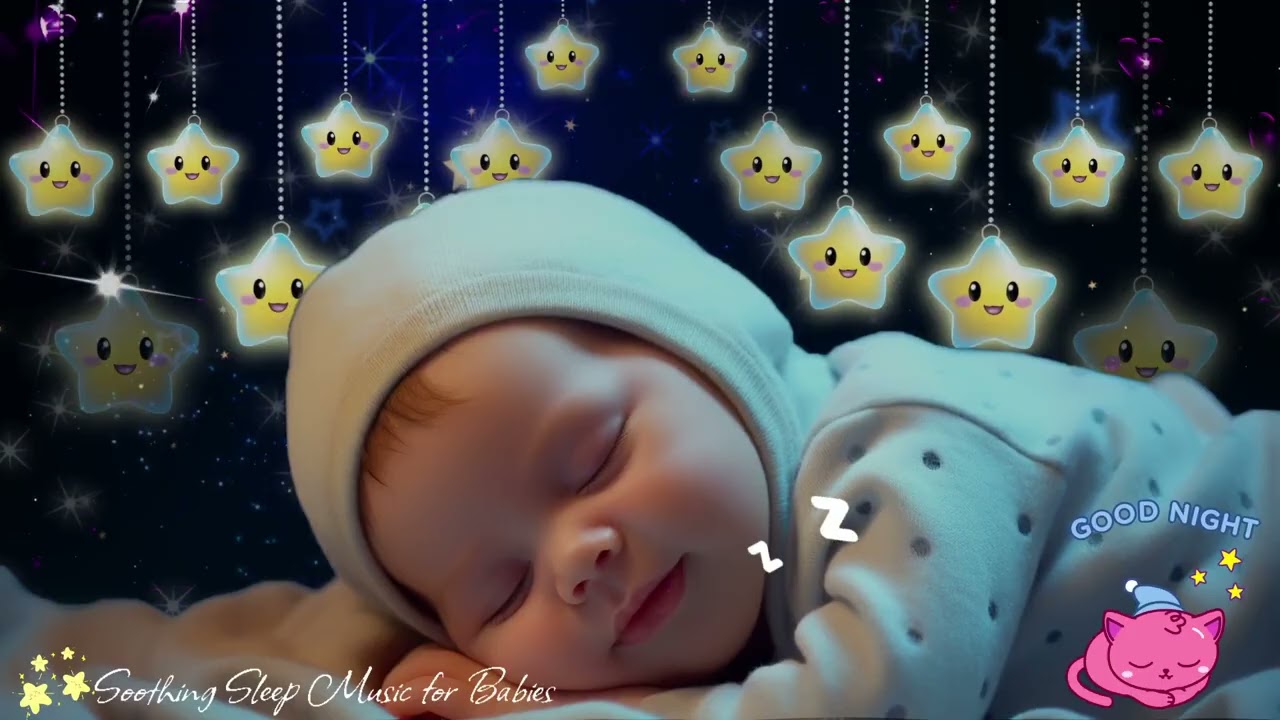 Baby Sleep Music💤Baby Fall Asleep Instantly in 3 Minutes🌙Gentle Deep Sleep🎵Mozart & Brahms Lullaby