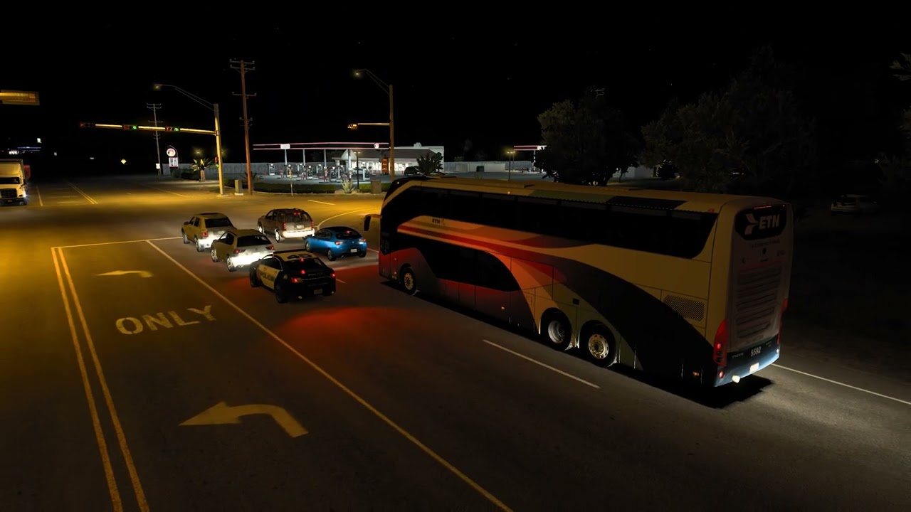 American Truck Simulator Bus trip to Abilene with Volvo 9800 DD (part1)