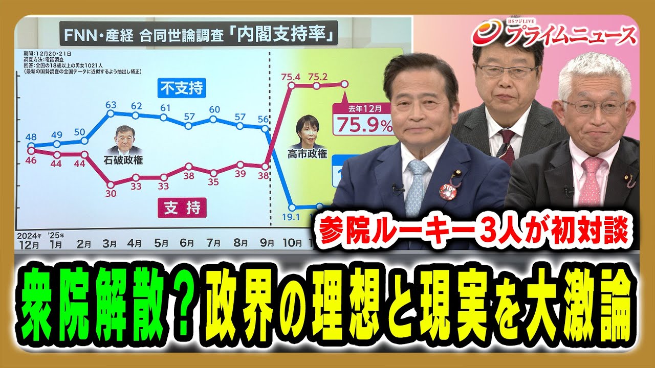 【泉房穂＆北村晴男＆ラサール石井】政界の理想と現実を大激論 泉房穂×北村晴男×ラサール石井 2026/1/12放送＜前編＞【BSフジ プライムニュース】