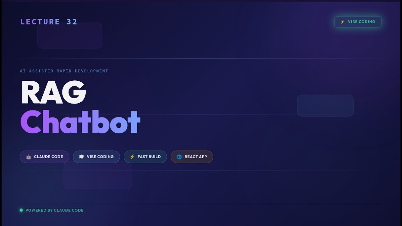 Lecture 32: Complete RAG Chatbot - Build Web App with Document Q&A & Memory