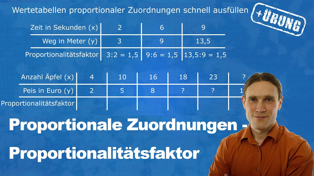 Proportionalit&auml;tsfaktor | Zuordnungen