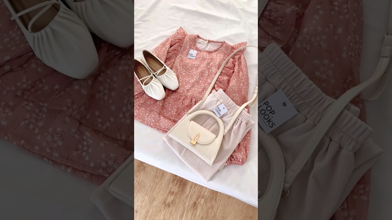 spill di kolom komentar #shorts #youtubeshorts #fyp #ootd #outfit #fashion #blouse #skirt #peach