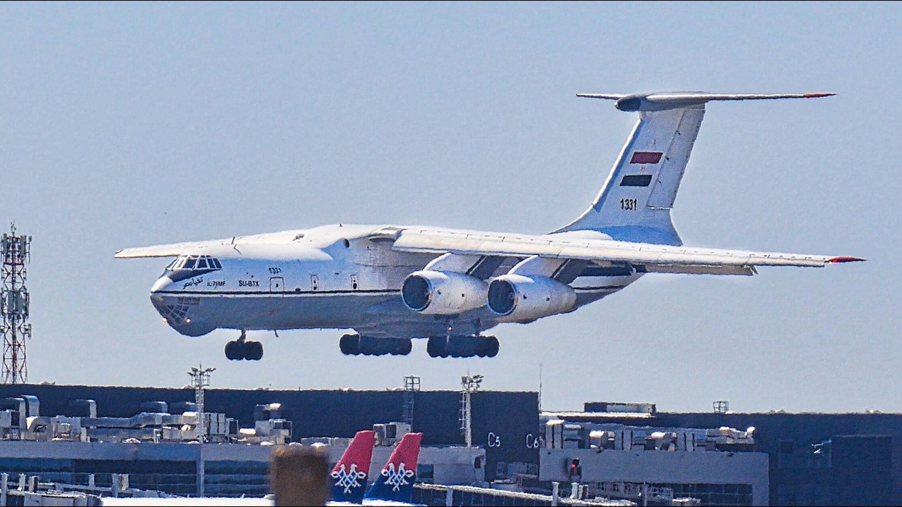 EXTREMELY RARE 🇪🇬 Egypt Air Force Ilyushin IL-76MF Landing at Belgrade Airport