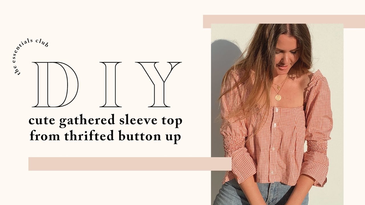 DIY // Reformation inspired top from thrifted button up