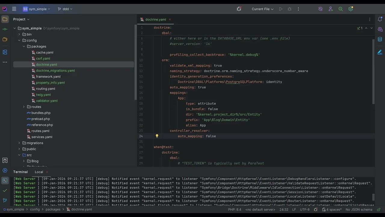 Symfony DDD для начинающих #2 Куда переместить Entity Post + простая структура проекта