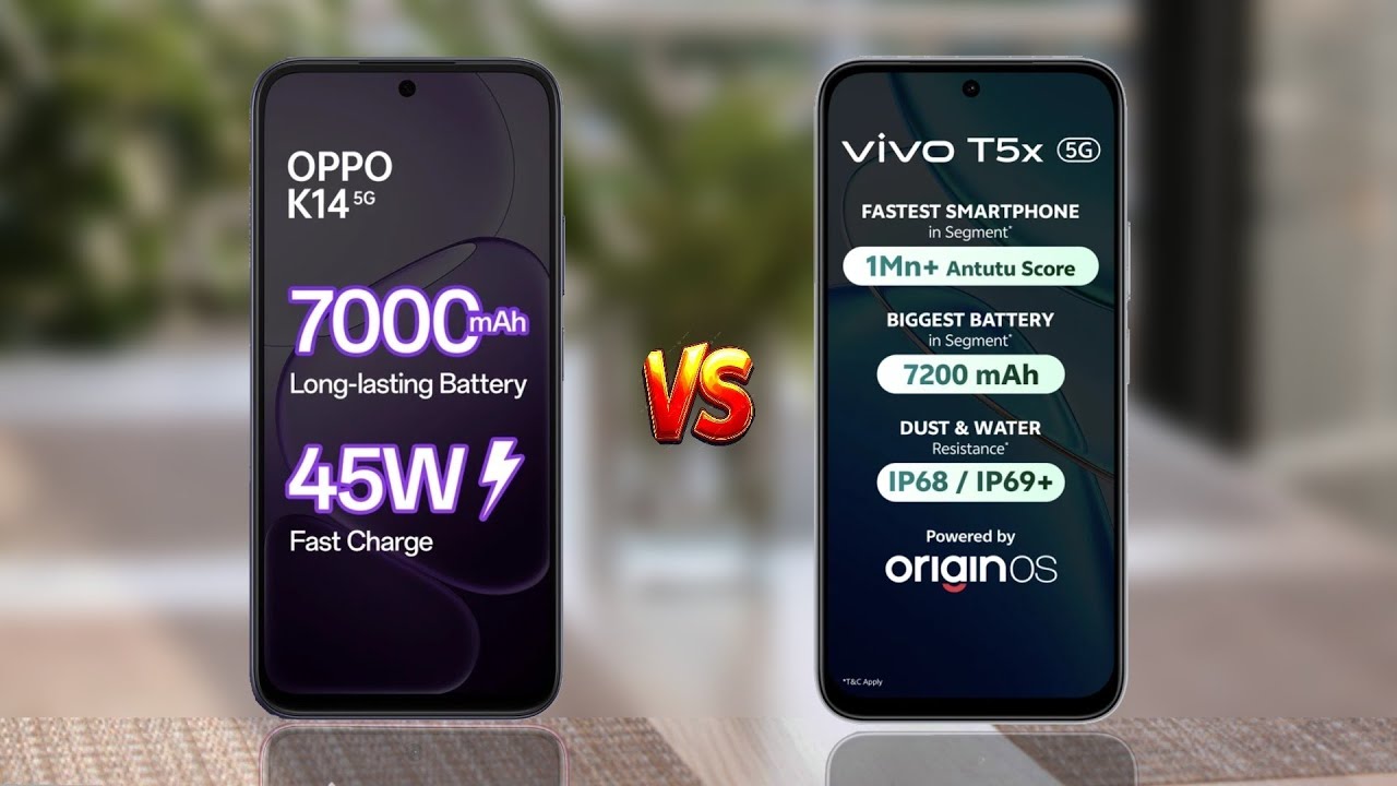 OPPO K14 против ViVO T5X