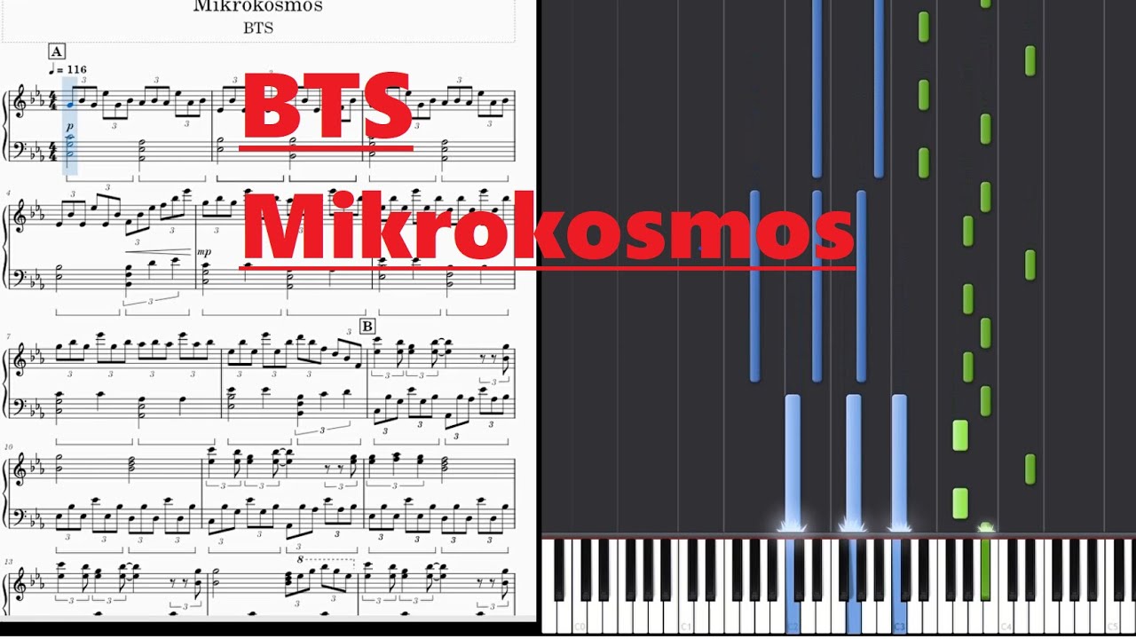 『Mikrokosmos』 BTS　🎹 piano cover　Sheet Music