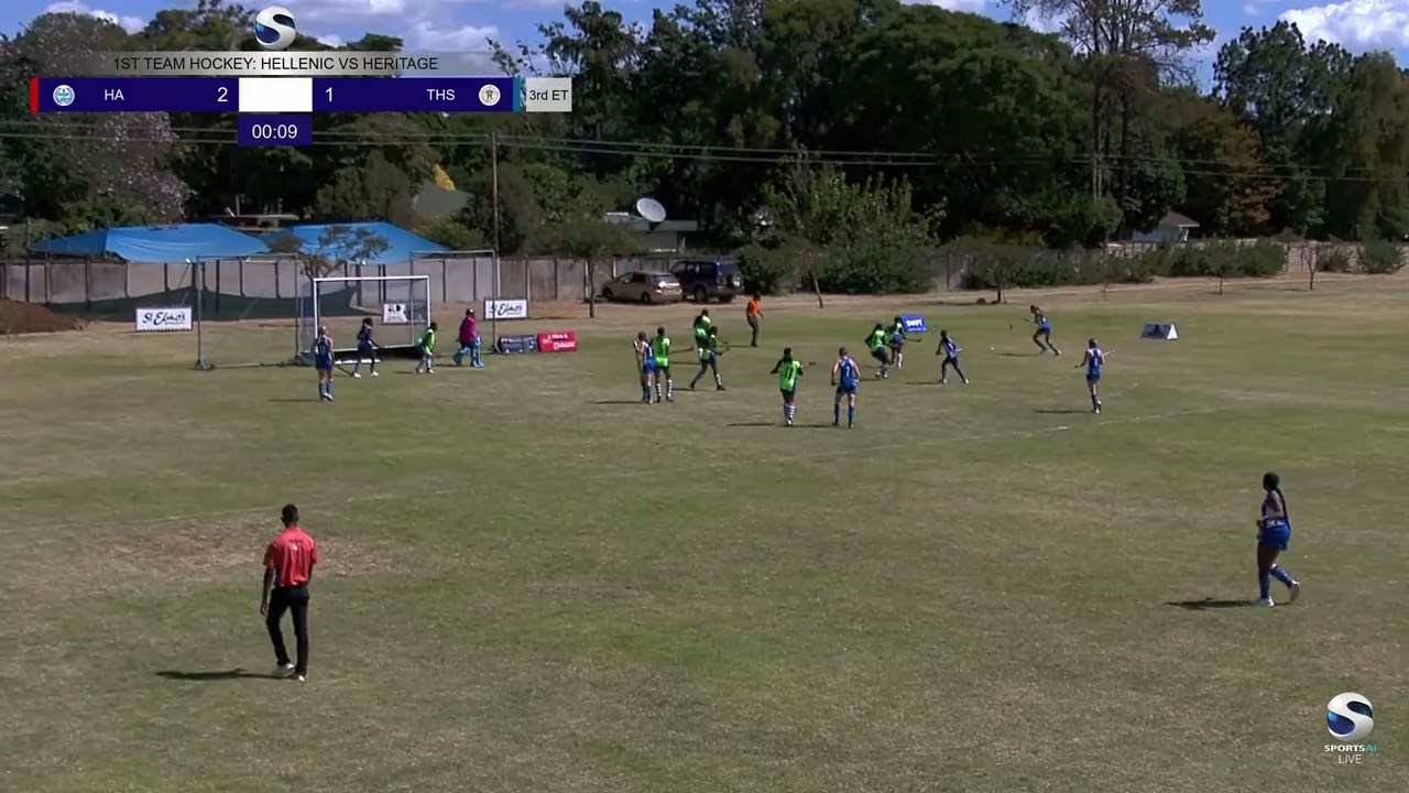 Hellenic Academy Girls First Team making use of the player free at the back post.